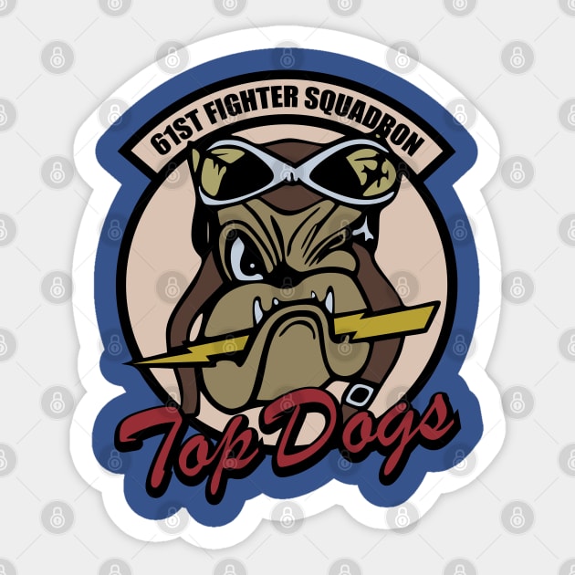 WW2 61st Fighter Squadron - Top Dogs Sticker by TCP